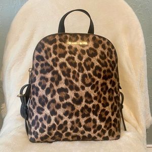 NWT Michael Kors Leopard Print Backpack